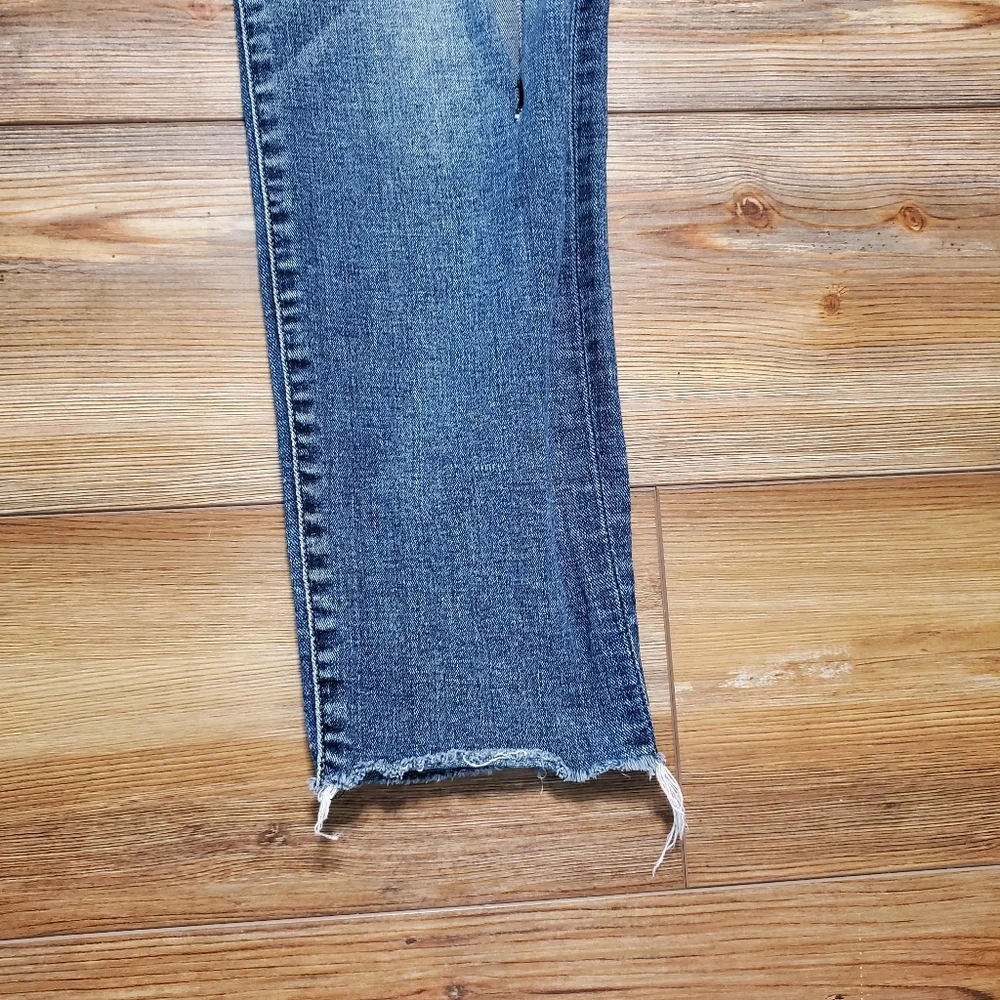 Lucky Brand Jeans Womens 6 28 Blue Lolita Skinny Distressed Raw Hem Ankle - Picture 3 of 8